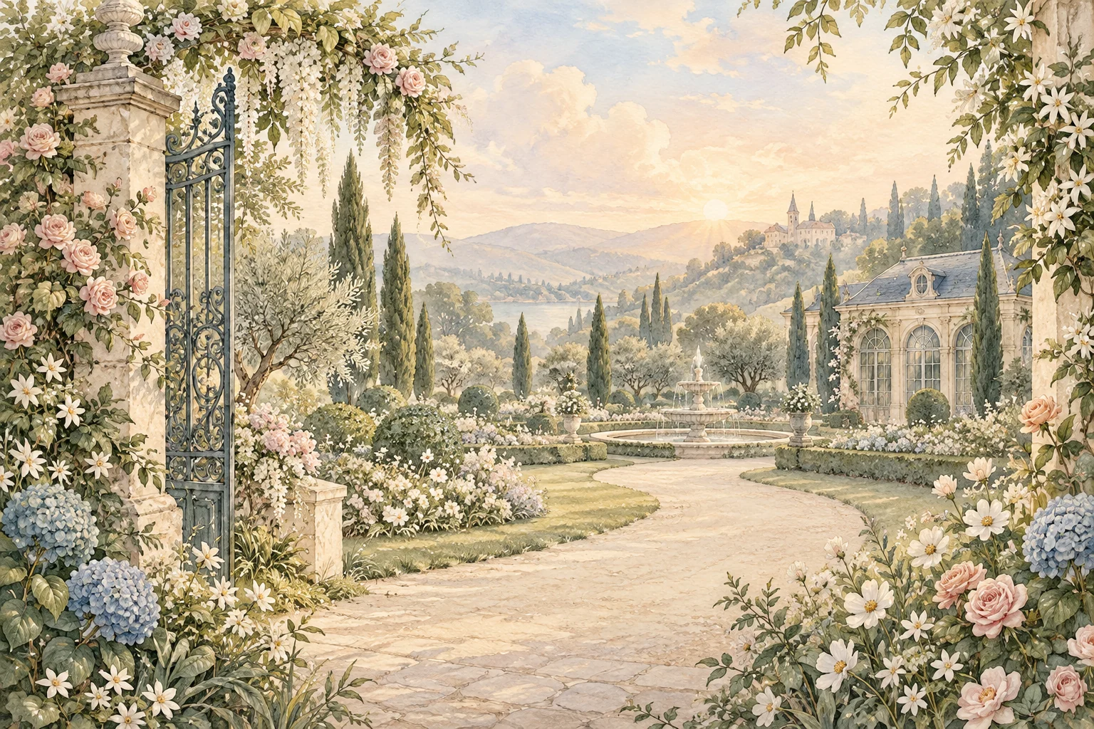 Our dream wedding setting, in the French Garden style